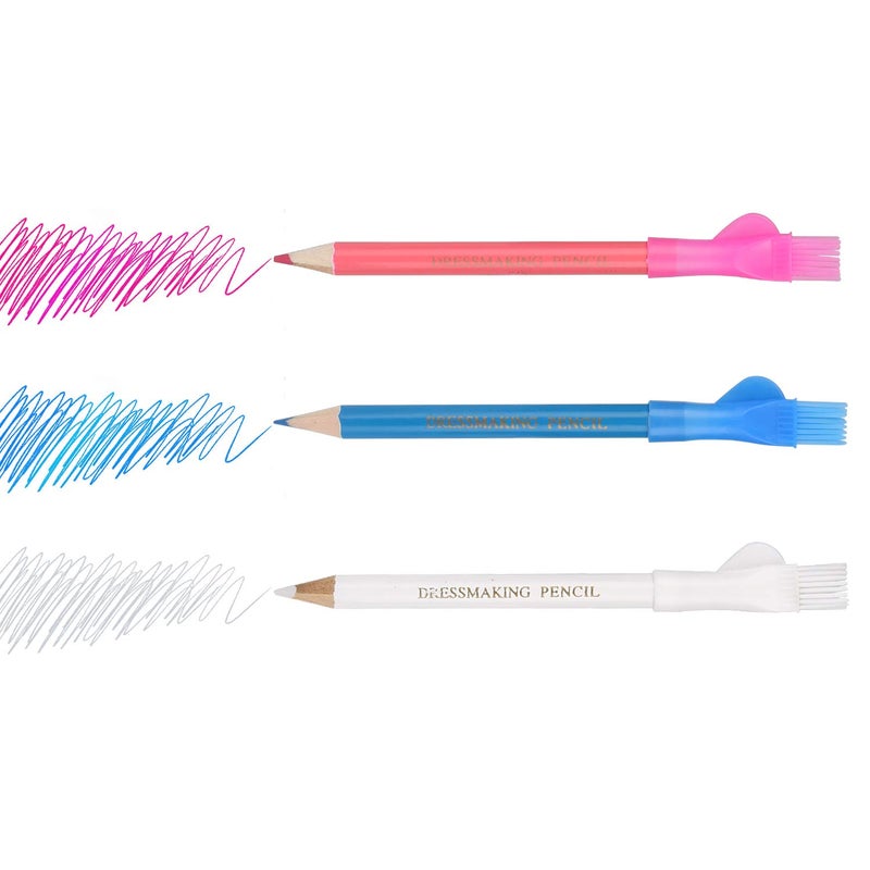 CampTek Tailors Chalk,Sewing Fabric Chalk and Fabric Markers for Quilting,10PCS Tailorâ€™s Chalk,4PCS Heat Erasable Fabric Marking Pens with 4 Refills,3 PCS Sewing Fabric Pencils - Image 5